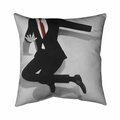 Begin Home Decor 26 x 26 in. Classical Jumping Man-Double Sided Print Indoor Pillow 5541-2626-FA9